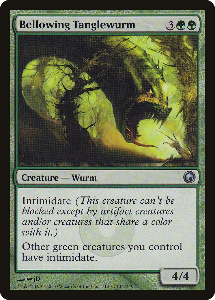 Image of Bellowing Tanglewurm (SOM-111) - Scars of Mirrodin