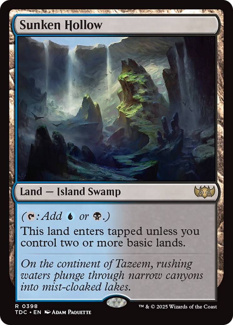 Image of Sunken Hollow (TDC-398) - Commander: Tarkir: Dragonstorm