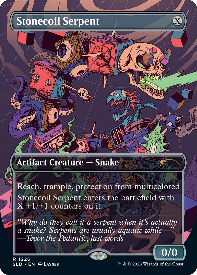 Image of Stonecoil Serpent (SLD-1226) - Secret Lair Drop (Borderless) Foil