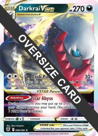 Image of Darkrai VSTAR 099/189  - Holofoil Jumbo Cards - Promo