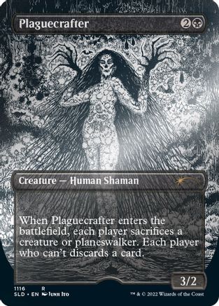 Image of Plaguecrafter (Borderless) (Foil Etched) (SLD-1116) - Secret Lair Drop Series Foil