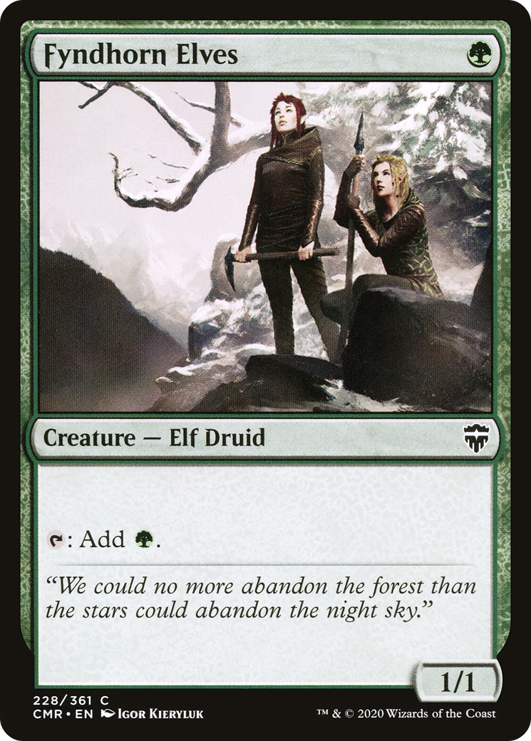 Image of Fyndhorn Elves (CMR-228) - Commander Legends Foil