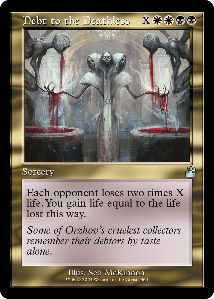 Image of Debt to the Deathless (Retro Frame) (RVR-364) - Ravnica Remastered Foil