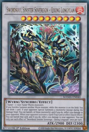 Image of Swordsoul Sinister Sovereign - Qixing Longyuan (MAMA-EN040) - Magnificent Mavens 1st Edition