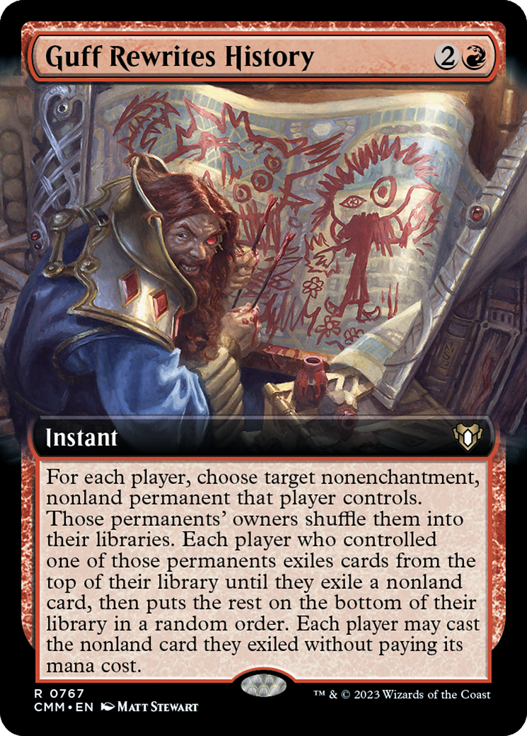 Image of Guff Rewrites History (Extended Art) (CMM-767) - Commander Masters: (Extended Art) Foil