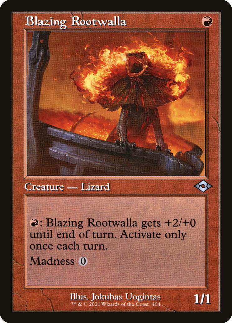Image of Blazing Rootwalla (Retro Frame) (MH2-404) - Modern Horizons 2 Foil