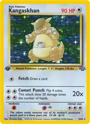Image of Kangaskhan (5) 005/64  - Unlimited Holofoil Jungle - Holo Rare