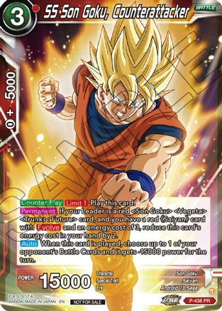 Image of SS Son Goku, Counterattacker (Zenkai Series Tournament Pack Vol.2) (P-438) - Tournament Promotion Cards