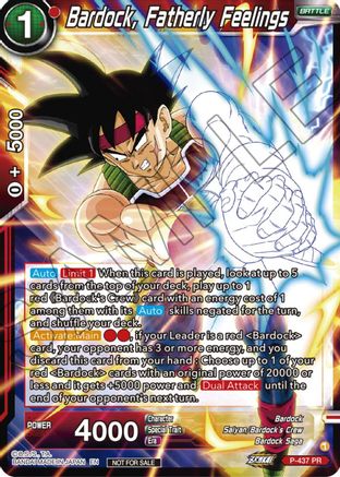 Image of Bardock, Fatherly Feelings (Zenkai Series Tournament Pack Vol.2) (P-437) - Tournament Promotion Cards