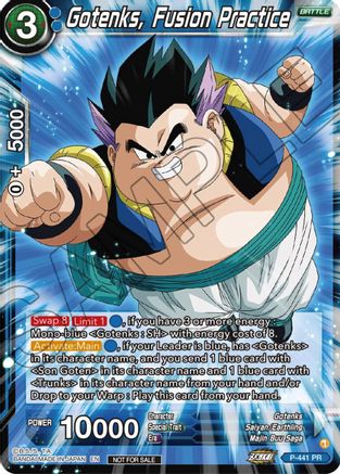 Image of Gotenks, Fusion Practice (Zenkai Series Tournament Pack Vol.2) (P-441) - Tournament Promotion Cards