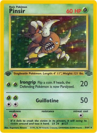 Image of Pinsir (9) 009/64  - Unlimited Holofoil Jungle - Holo Rare