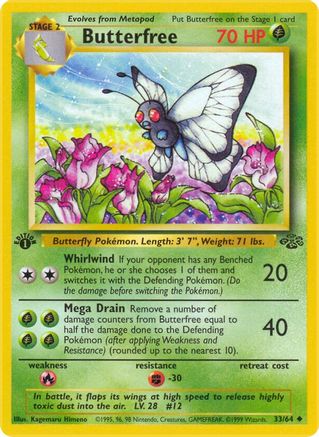 Image of Butterfree 033/64  - Unlimited Jungle - Uncommon