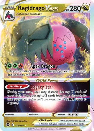 Image of Regidrago VSTAR 136/195  - Holofoil SWSH12 Silver Tempest - Ultra Rare