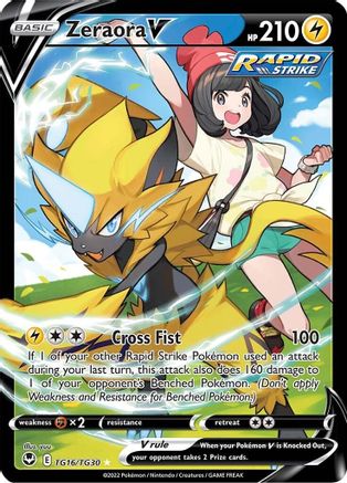 Image of Zeraora V TG16/TG30  - Holofoil SWSH12 Silver Tempest Trainer Gallery - Ultra Rare