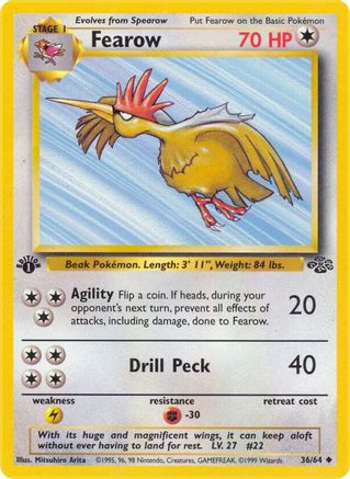 Image of Fearow 036/64  - 1st Edition Jungle - Uncommon