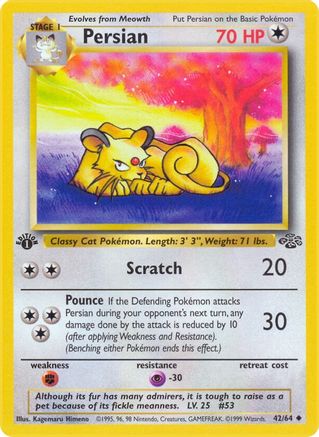 Image of Persian 042/64  - 1st Edition Jungle - Uncommon