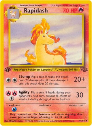 Image of Rapidash 044/64  - 1st Edition Jungle - Uncommon