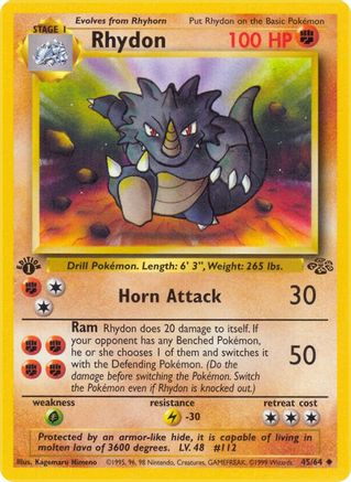 Image of Rhydon 045/64  - Unlimited Jungle - Uncommon