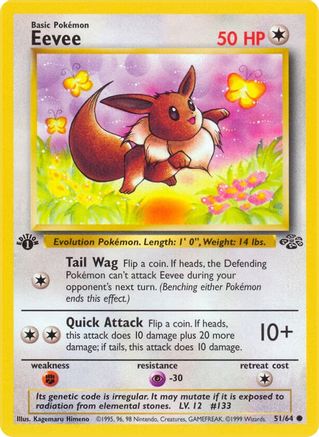 Image of Eevee 051/64  - 1st Edition Jungle - Common