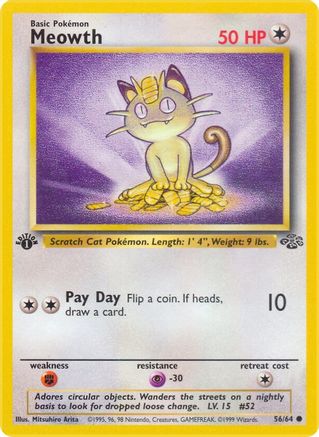 Image of Meowth 056/64  - 1st Edition Jungle - Common