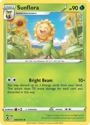 Image of Sunflora 006/195  SWSH12 Silver Tempest - Uncommon