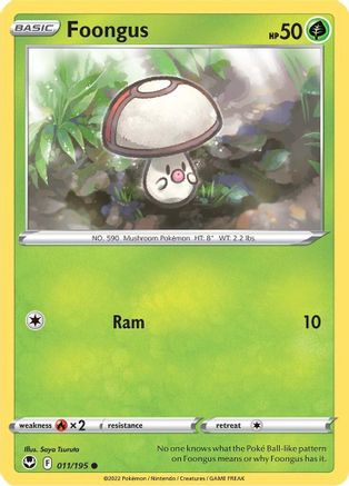 Image of Foongus 011/195  SWSH12 Silver Tempest - Common