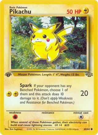 Image of Pikachu 060/64  - Unlimited Jungle - Common