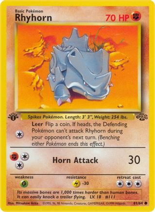 Image of Rhyhorn 061/64  - Unlimited Jungle - Common