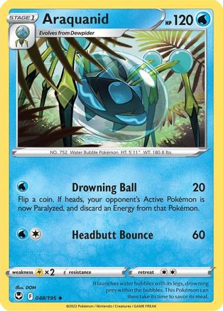 Image of Araquanid 048/195  SWSH12 Silver Tempest - Uncommon