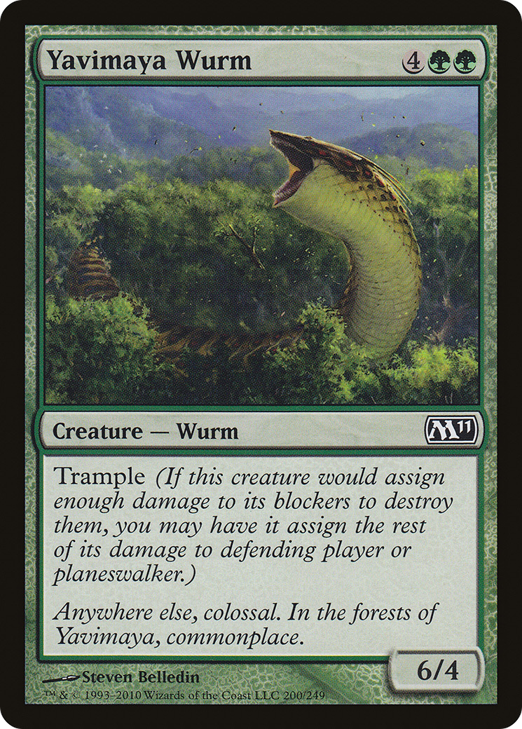Image of Yavimaya Wurm (M11-200) - Magic 2011