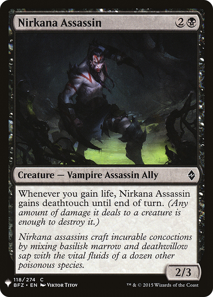 Image of Nirkana Assassin (LIST-118) - The List