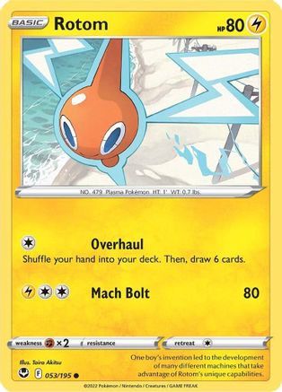 Image of Rotom 053/195  - Reverse Holofoil SWSH12 Silver Tempest - Common