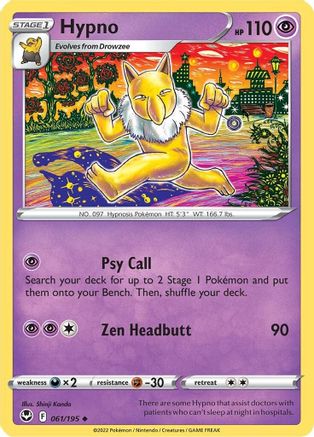 Image of Hypno 061/195  SWSH12 Silver Tempest - Uncommon