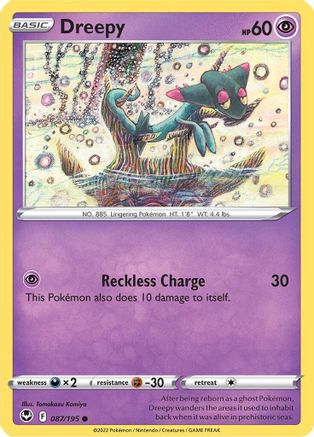 Image of Dreepy 087/195  SWSH12 Silver Tempest - Common