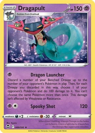 Image of Dragapult 089/195  - Holofoil SWSH12 Silver Tempest - Holo Rare