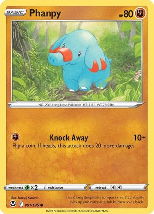 Image of Phanpy 091/195  SWSH12 Silver Tempest - Common