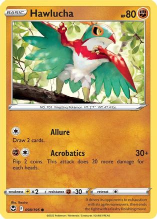 Image of Hawlucha 098/195  SWSH12 Silver Tempest - Common