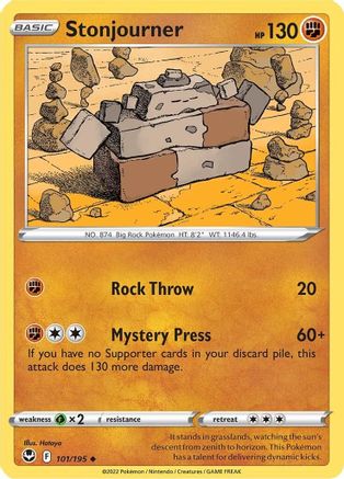 Image of Stonjourner 101/195  SWSH12 Silver Tempest - Uncommon