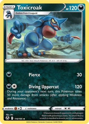 Image of Toxicroak 110/195  SWSH12 Silver Tempest - Uncommon