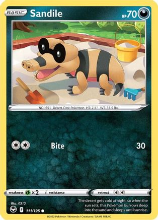 Image of Sandile 111/195  SWSH12 Silver Tempest - Common