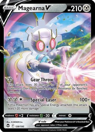 Image of Magearna V 128/195  - Holofoil SWSH12 Silver Tempest - Ultra Rare