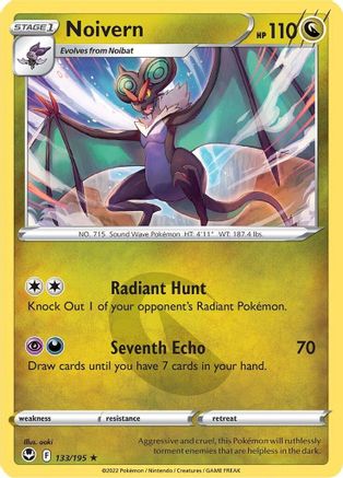 Image of Noivern 133/195  - Reverse Holofoil SWSH12 Silver Tempest - Rare
