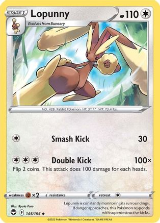 Image of Lopunny 145/195  SWSH12 Silver Tempest - Uncommon