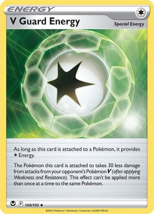 Image of V Guard Energy 169/195  - Reverse Holofoil SWSH12 Silver Tempest - Uncommon