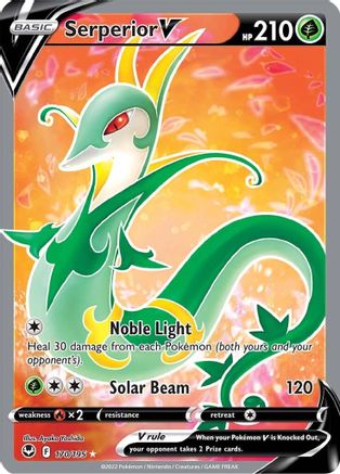 Image of Serperior V (Full Art) 170/195  - Holofoil SWSH12 Silver Tempest - Ultra Rare