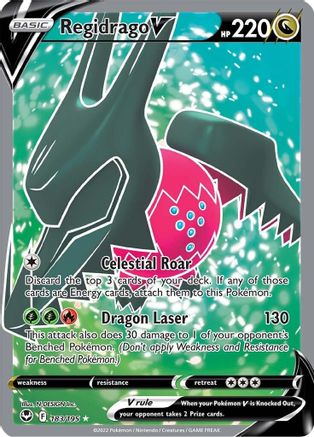 Image of Regidrago V (Full Art) 183/195  - Holofoil SWSH12 Silver Tempest - Ultra Rare