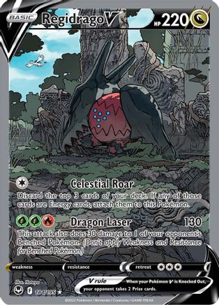 Image of Regidrago V (Alternate Full Art) 184/195  - Holofoil SWSH12 Silver Tempest - Ultra Rare