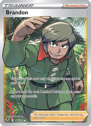 Image of Brandon (Full Art) 188/195  - Holofoil SWSH12 Silver Tempest - Ultra Rare