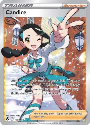 Image of Candice (Full Art) 189/195  - Holofoil SWSH12 Silver Tempest - Ultra Rare