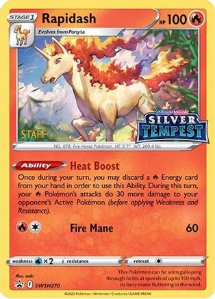 Image of Rapidash (Prerelease) [STAFF] SWSH270  - Holofoil SWSH Sword & Shield Promo Cards - Promo